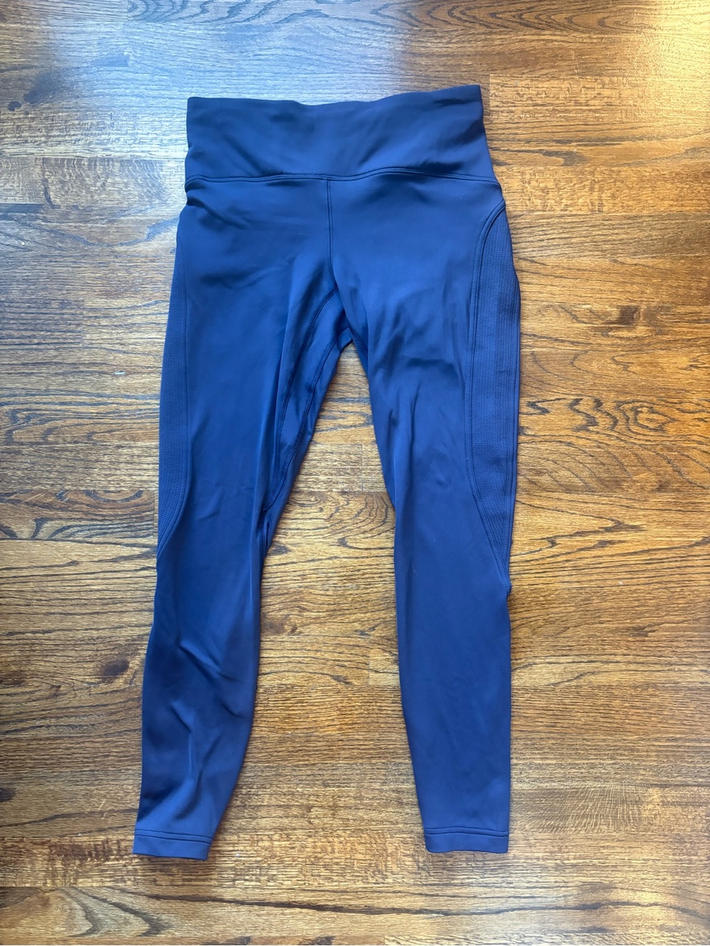 lululemon athletica Navy blue fleece lined Sculpting Leggings